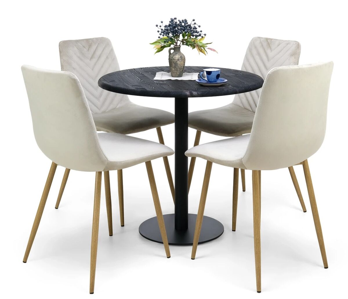 Cafe pyöreä ruokapöytä Ø80 cm musta